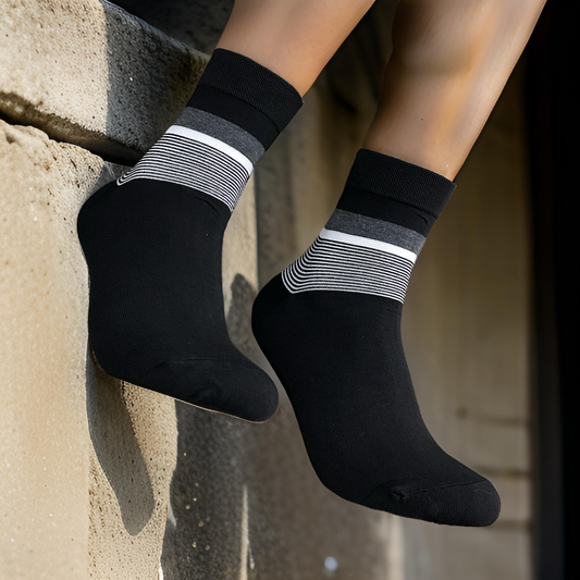 Black Lunar Lines Full Socks