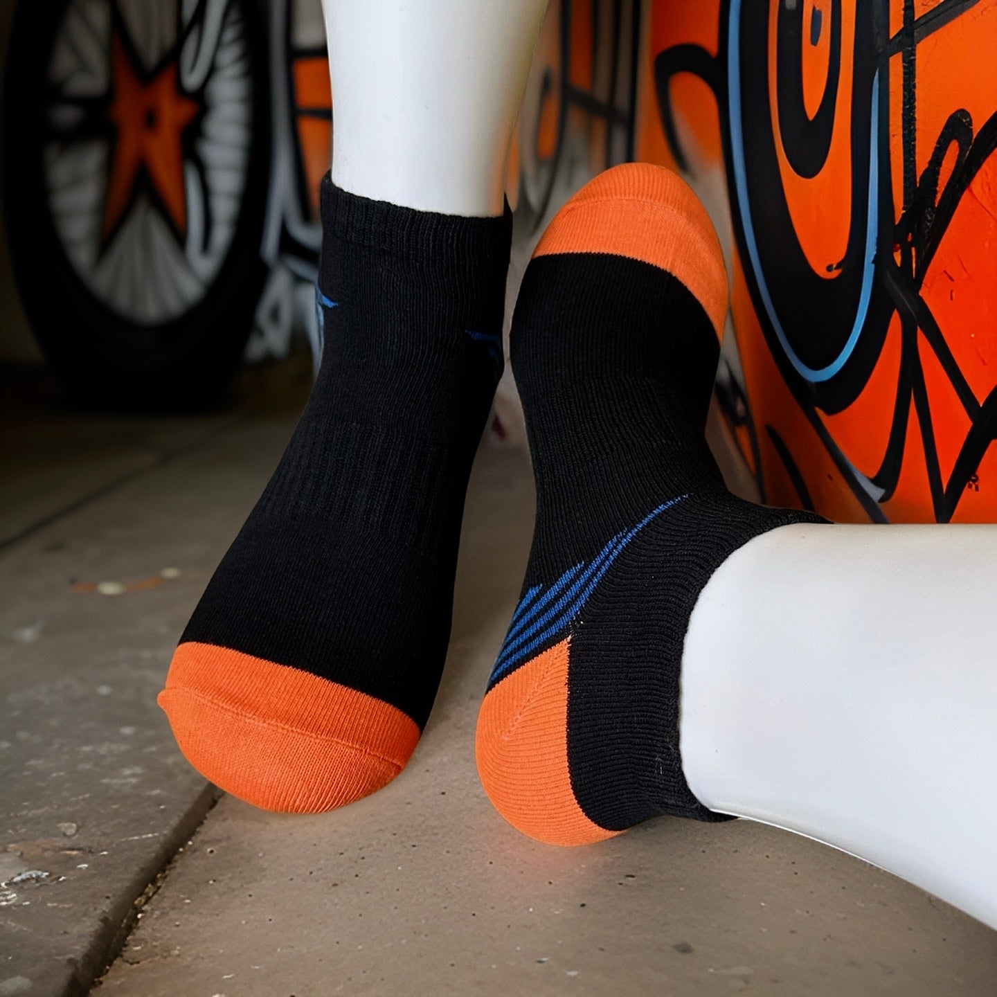 Black Citrus Ankle Socks