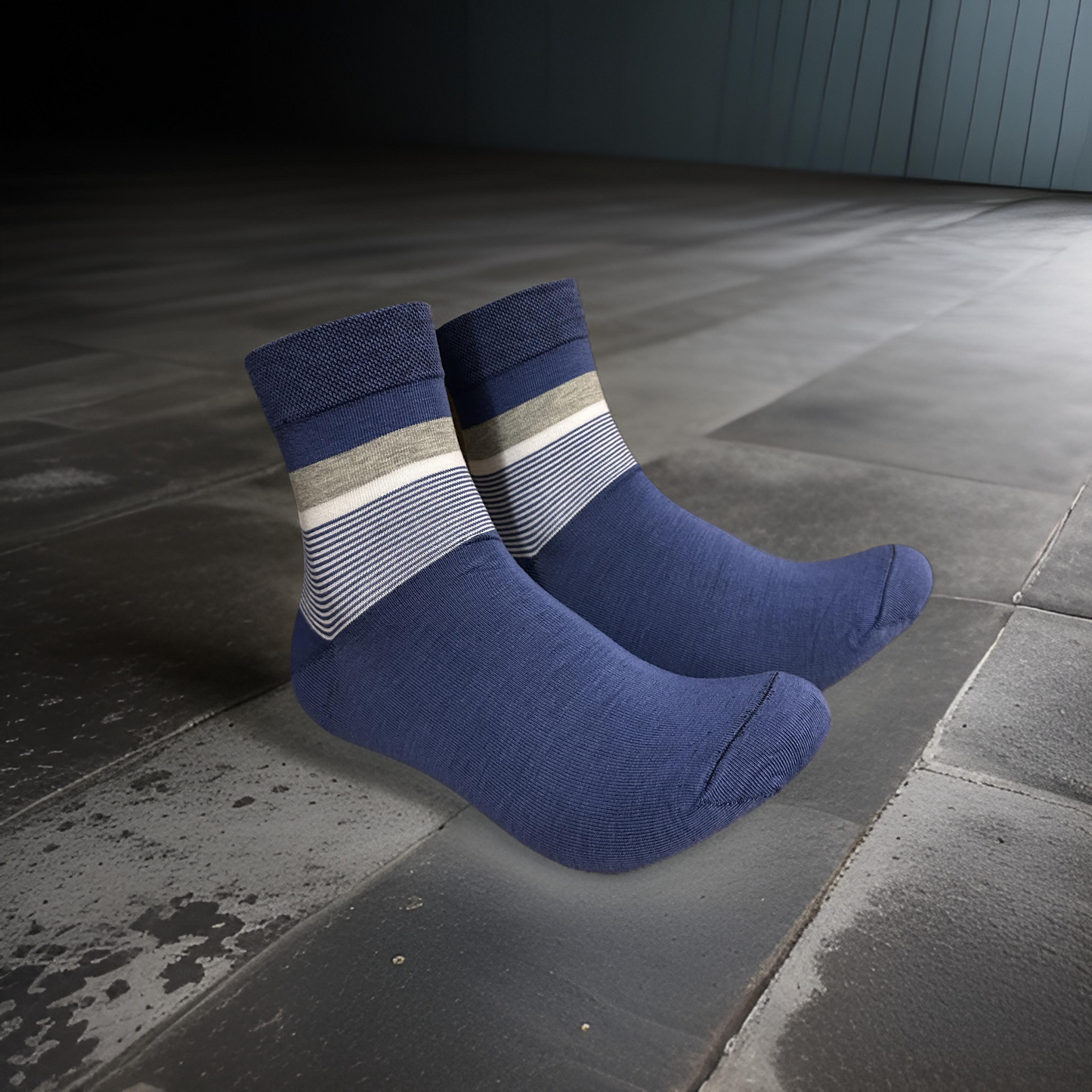 Blue Lunar Lines Full Socks