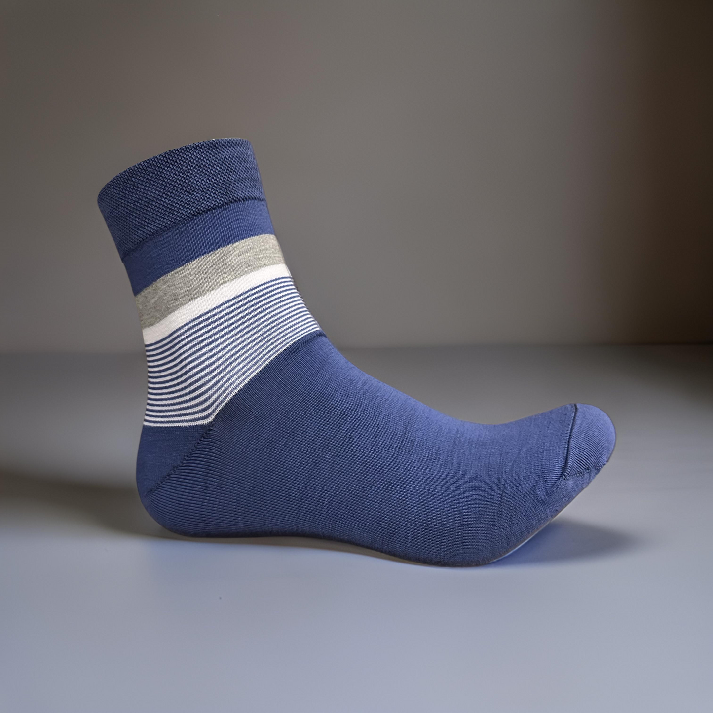 Blue Lunar Lines Full Socks