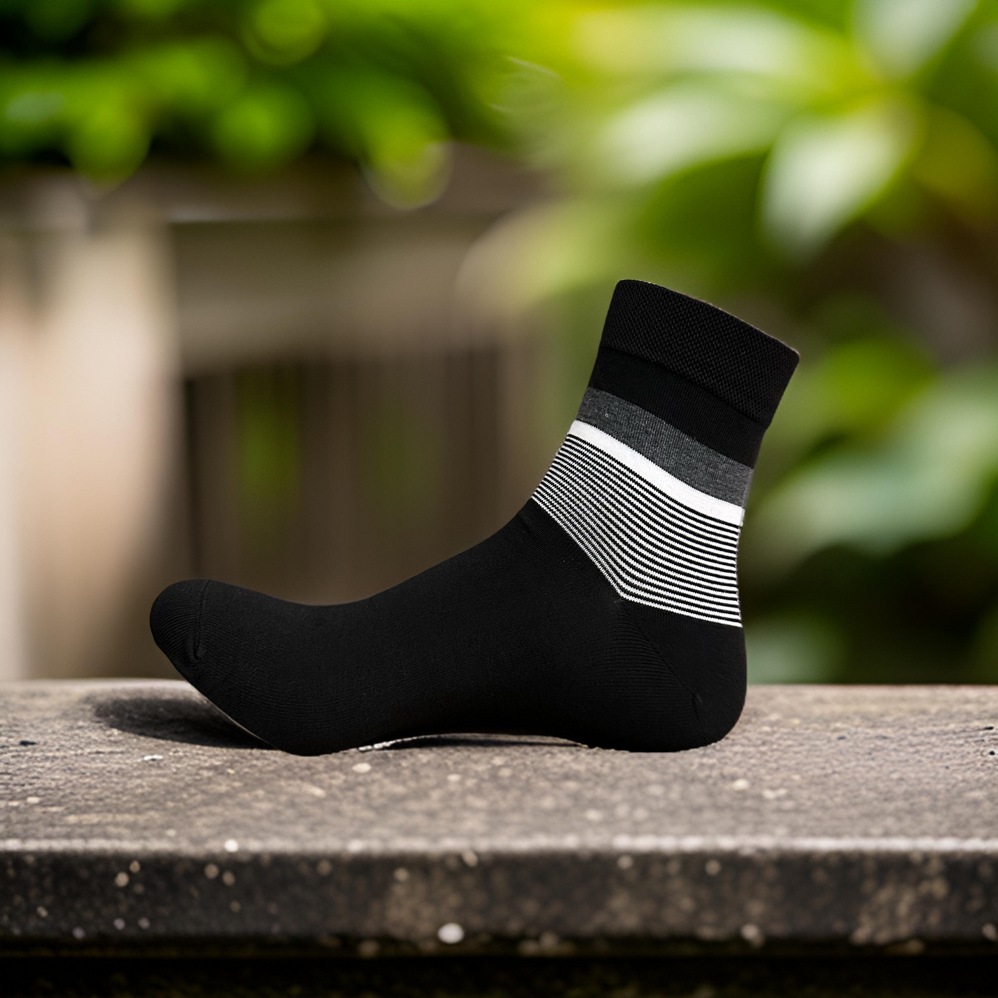 Black Lunar Lines Full Socks